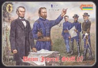 - American Civil War 1/72 scale Strelets Set 80 2 Union General Staff # 