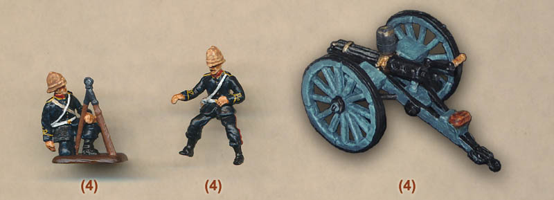 1/72 scale HaT 8210 Colonial Artillery 24 Figures & 4 Guns 