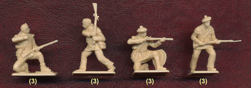 30 Figures, 10 Poses Waterloo 1815 1/72 AP035 Roger's Rangers 