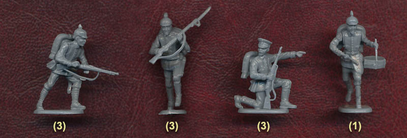 Zvezda 1/72 8083 WWI German Infantry 1914-1918 41 Figures, 12 Poses 